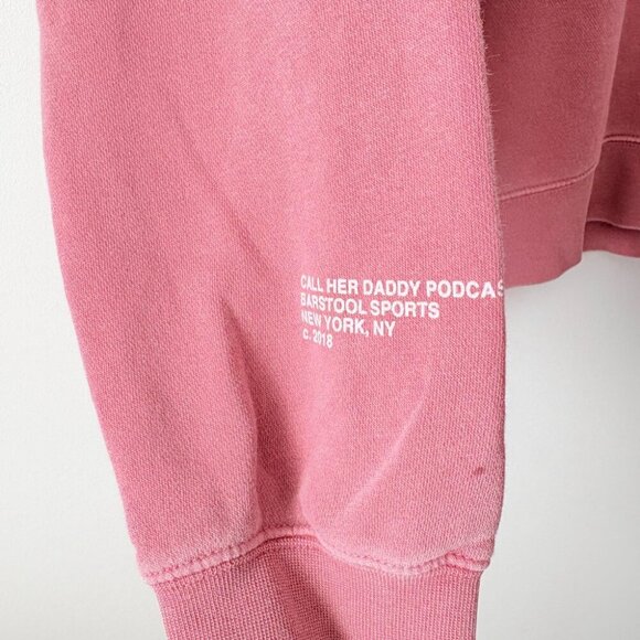 Call Her Daddy “Father” Crewneck Pullover Sweatshirt Vintage Wash Mauve Small - Picture 5 of 8
